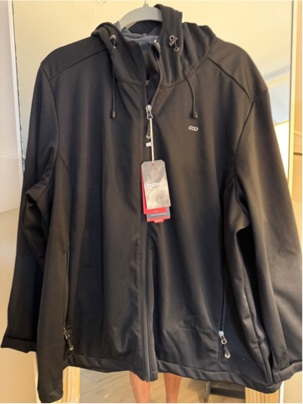 NEW 33,000ft Softshell Jacket Fleece Lined Warm Jacket Light Hooded Windproof 3X - Picture 3 of 8